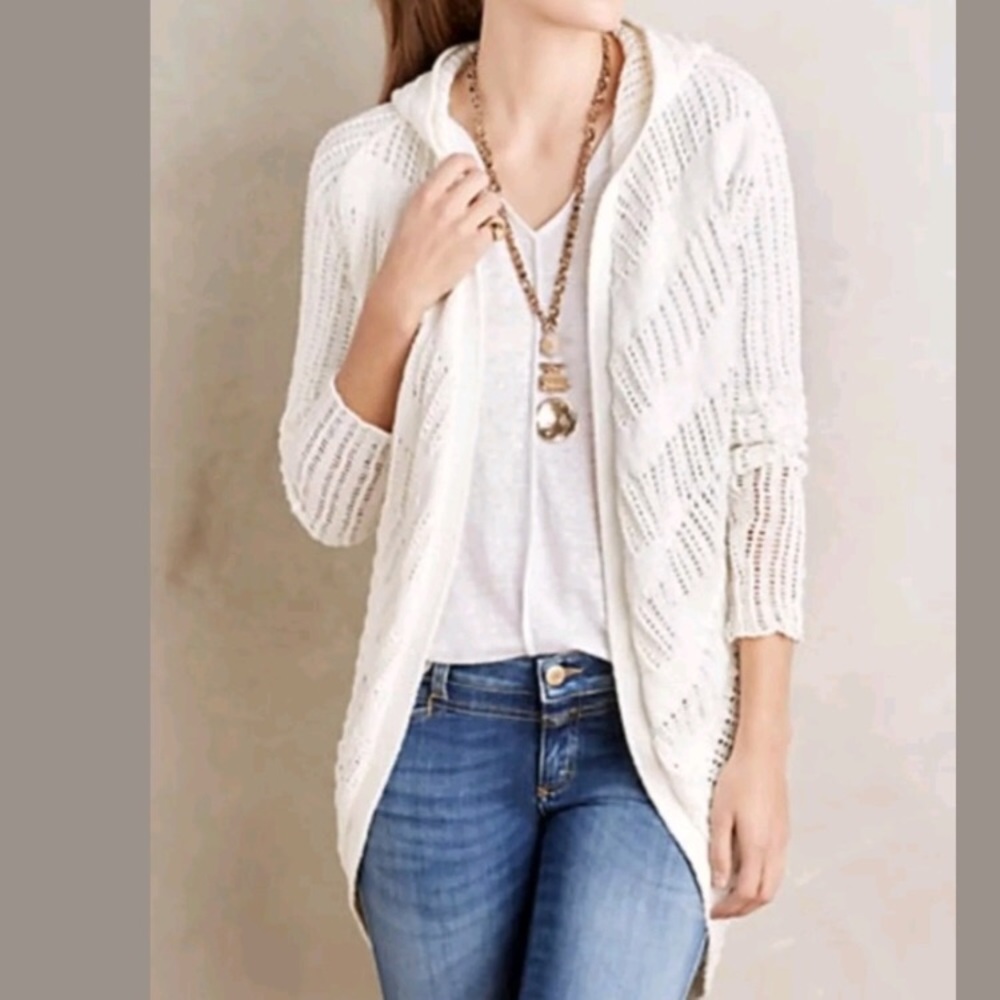 Anthropologie Open Knit Sweater Cardigan